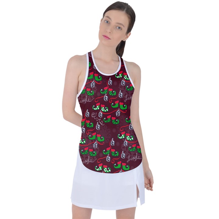 Elves jingle Racer Back Mesh Tank Top