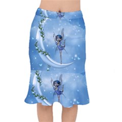 Little Fairy Dancing On The Moon Short Mermaid Skirt by FantasyWorld7