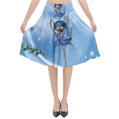 Little Fairy Dancing On The Moon Flared Midi Skirt by FantasyWorld7