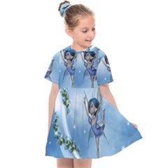 Little Fairy Dancing On The Moon Kids  Sailor Dress by FantasyWorld7