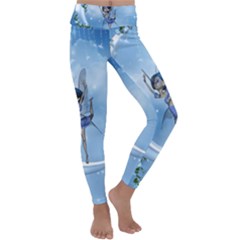 Little Fairy Dancing On The Moon Kids  Lightweight Velour Classic Yoga Leggings by FantasyWorld7