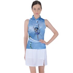 Little Fairy Dancing On The Moon Women’s Sleeveless Polo by FantasyWorld7