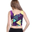 Retrowave Aesthetic vaporwave retro memphis triangle pattern 80s yellow turquoise purple Crop Top View3