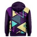 Retrowave Aesthetic vaporwave retro memphis triangle pattern 80s yellow turquoise purple Men s Zipper Hoodie View2