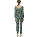 Bamboo Wood And Flowers In The Green Long Sleeve Catsuit View2