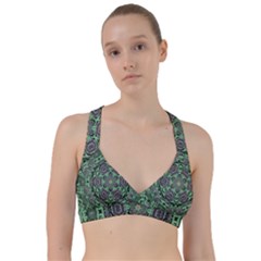 Bamboo Wood And Flowers In The Green Sweetheart Sports Bra by pepitasart