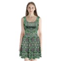 Bamboo Wood And Flowers In The Green Split Back Mini Dress  View1