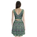 Bamboo Wood And Flowers In The Green Split Back Mini Dress  View2