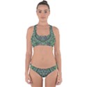 Bamboo Wood And Flowers In The Green Cross Back Hipster Bikini Set View1