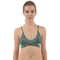 Bamboo Wood And Flowers In The Green Wrap Around Bikini Top View1