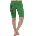 Pepe The Frog Smug face with smile and hand on chin meme Kekistan all over print green Cropped Leggings  View1