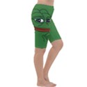 Pepe The Frog Smug face with smile and hand on chin meme Kekistan all over print green Cropped Leggings  View3