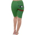 Pepe The Frog Smug face with smile and hand on chin meme Kekistan all over print green Cropped Leggings  View4