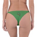 Pepe The Frog Smug face with smile and hand on chin meme Kekistan all over print green Reversible Bikini Bottom View2