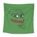 Pepe The Frog Smug face with smile and hand on chin meme Kekistan all over print green Square Tapestry (Large) View1