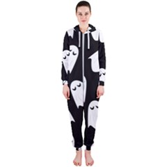 Ghost Halloween Pattern Hooded Jumpsuit (ladies)  by Amaryn4rt