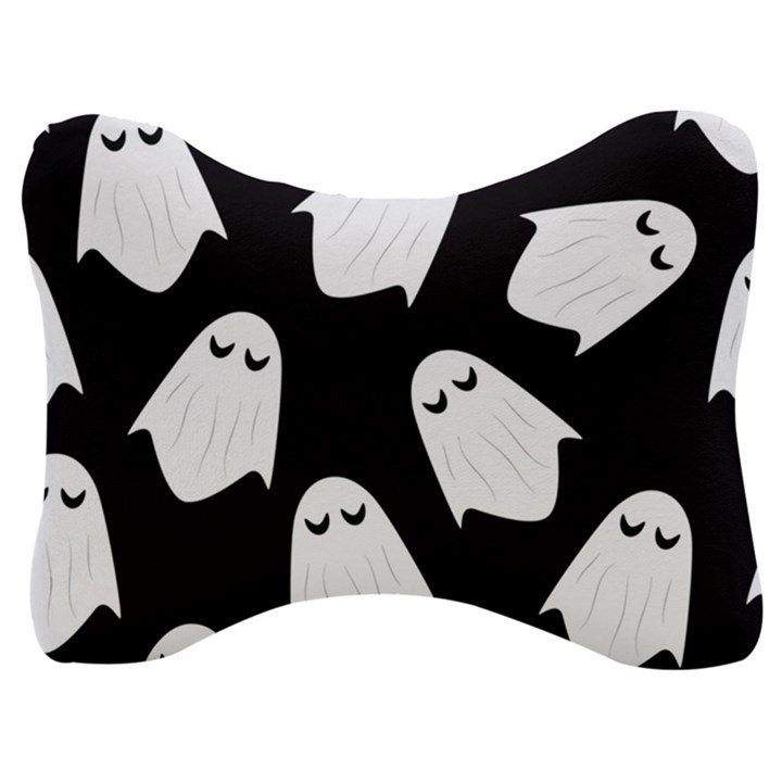 Ghost Halloween Pattern Velour Seat Head Rest Cushion