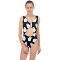 Ghost Halloween Pattern Center Cut Out Swimsuit View1