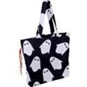 Ghost Halloween Pattern Drawstring Tote Bag View2