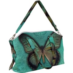 Butterfly Background Vintage Old Grunge Canvas Crossbody Bag by Amaryn4rt