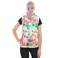 Pattern Decorated Schoolbus Tie Dye Women s Button Up Vest