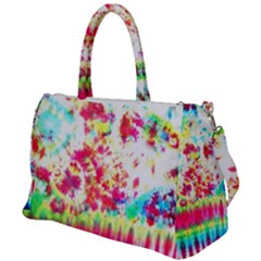 Pattern Decorated Schoolbus Tie Dye Duffel Travel Bag by Amaryn4rt