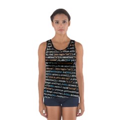 Close Up Code Coding Computer Sport Tank Top  by Amaryn4rt