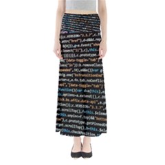 Close Up Code Coding Computer Full Length Maxi Skirt by Amaryn4rt