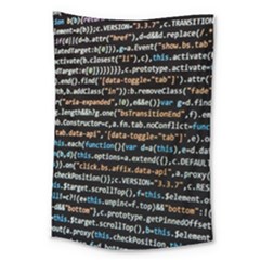 Close Up Code Coding Computer Large Tapestry