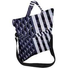 Architecture Building Pattern Fold Over Handle Tote Bag by Amaryn4rt