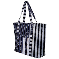 Architecture Building Pattern Zip Up Canvas Bag by Amaryn4rt