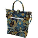 Retro Ethnic Background Pattern Vector Buckle Top Tote Bag View2