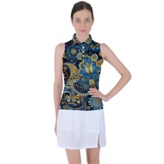 Retro Ethnic Background Pattern Vector Women’s Sleeveless Polo