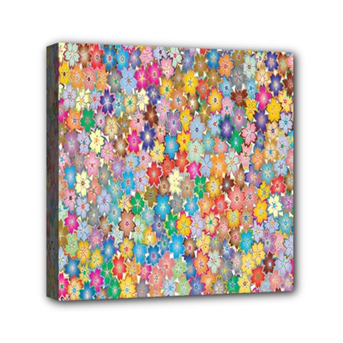 Sakura Cherry Blossom Floral Mini Canvas 6  X 6  (stretched) by Amaryn4rt