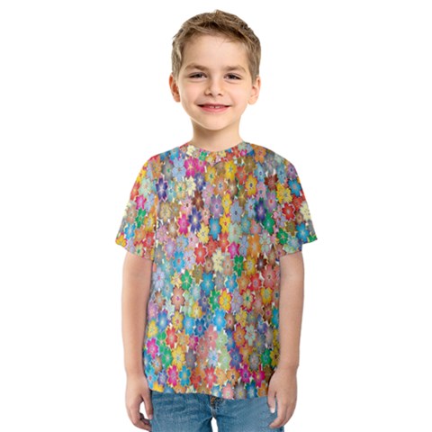 Sakura Cherry Blossom Floral Kids  Sport Mesh Tee by Amaryn4rt