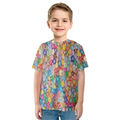 Sakura Cherry Blossom Floral Kids  Sport Mesh Tee