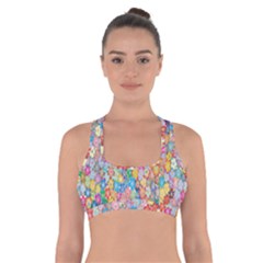 Sakura Cherry Blossom Floral Cross Back Sports Bra