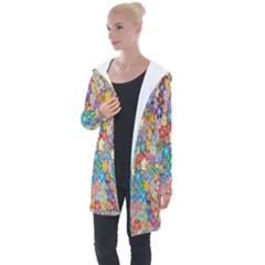 Sakura Cherry Blossom Floral Longline Hooded Cardigan