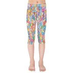 Sakura Cherry Blossom Floral Kids  Capri Leggings  by Amaryn4rt