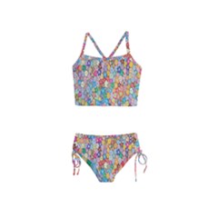 Sakura Cherry Blossom Floral Girls  Tankini Swimsuit