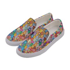 Sakura Cherry Blossom Floral Women s Canvas Slip Ons by Amaryn4rt