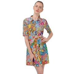 Sakura Cherry Blossom Floral Belted Shirt Dress by Amaryn4rt