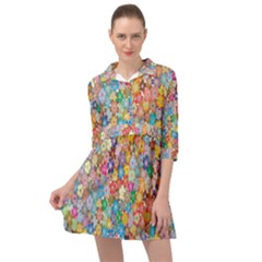 Sakura Cherry Blossom Floral Mini Skater Shirt Dress by Amaryn4rt