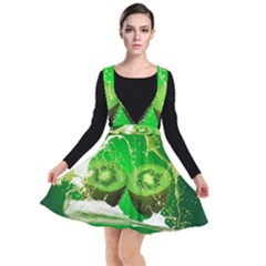 Kiwi Fruit Vitamins Healthy Cut Plunge Pinafore Dress by Amaryn4rt