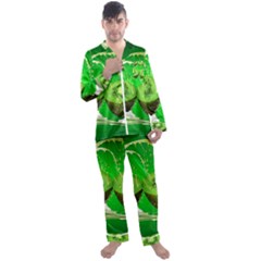 Kiwi Fruit Vitamins Healthy Cut Men s Satin Pajamas Long Pants Set by Amaryn4rt