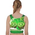 Kiwi Fruit Vitamins Healthy Cut Velvet Racer Back Crop Top View2