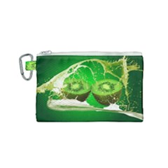 Kiwi Fruit Vitamins Healthy Cut Canvas Cosmetic Bag (small)