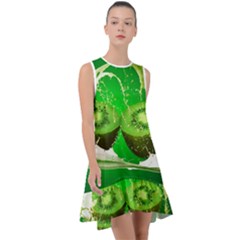 Kiwi Fruit Vitamins Healthy Cut Frill Swing Dress by Amaryn4rt