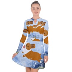 Underwaterdog Long Sleeve Panel Dress by Mjdaluz