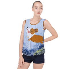 Underwaterdog Bubble Hem Chiffon Tank Top by Mjdaluz